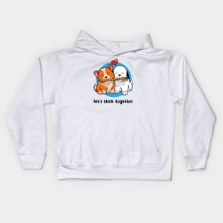 Let's stick together (on light colors) Kids Hoodie